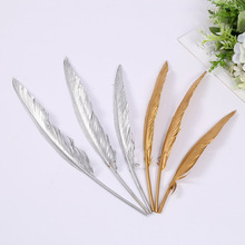 DIY饰品配件cos走秀摄影披肩材料金色银色长羽毛手工羽毛服装辅料