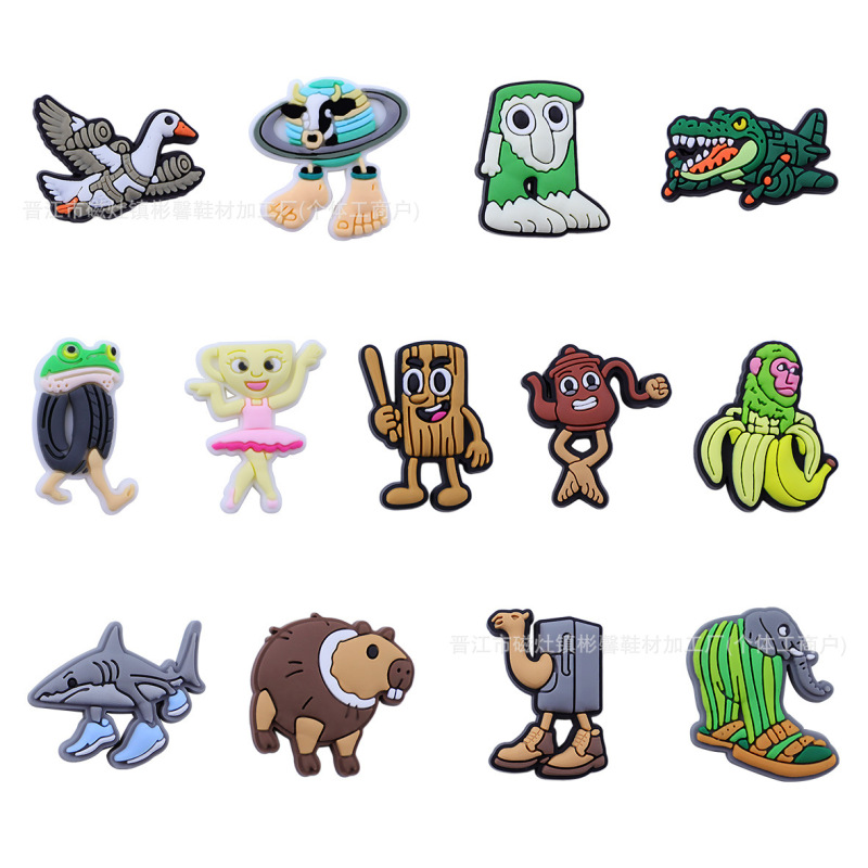 Shanhaijing Straw Cap Silicone Straw Cap Cartoon Funny Set 10mm Dust Cap Accessories Shoe Decoration Crocs Shanhaijing Straw Cap Silicone Straw Cap Cartoon Funny Set 10mm Dust Cap Accessories Shoe Decoration Crocs