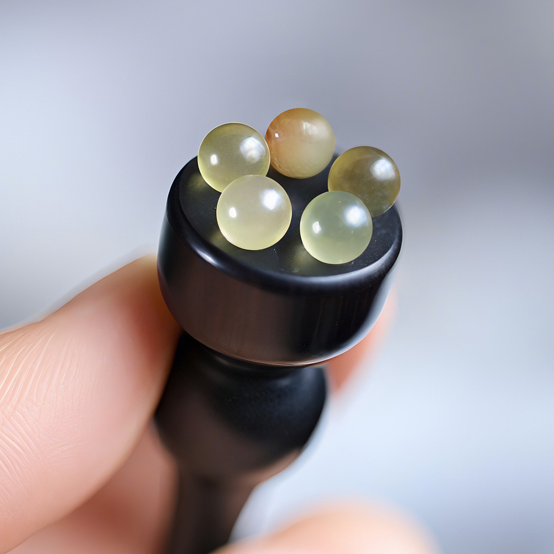紫光檀小莲蓬面部按摩器脸部美容眼部拨筋棒点穴护肤工具实木无漆