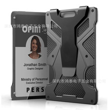 跨境男士钱包超薄铝制金属钱包钱夹带1个透明身份证夹RFID阻隔