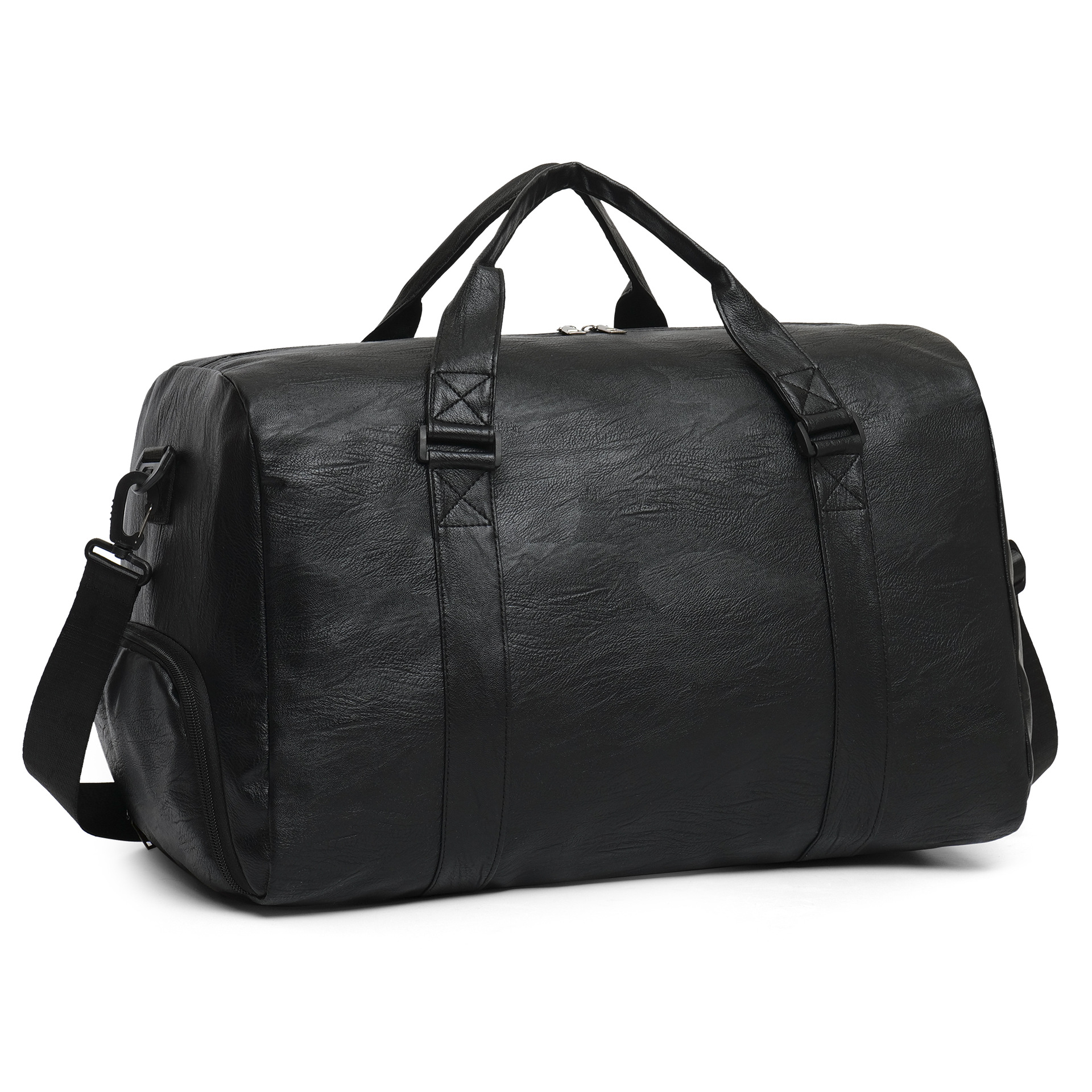 Bolsa de viaje de los hombres de gran capacidad de ocio deportes bolsa de fitness portátil pu textura a corta distancia bolsa de equipaje impermeable