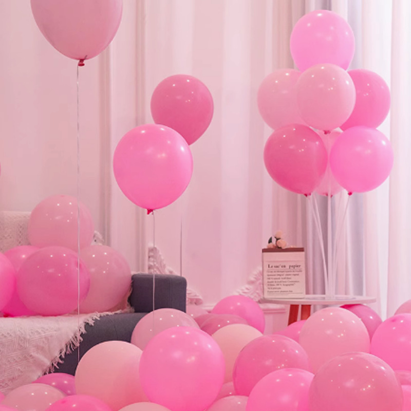 Balón de macarón para niños de cumpleaños al por mayor decoración escenario de diseño rosa una variedad de color globo grueso