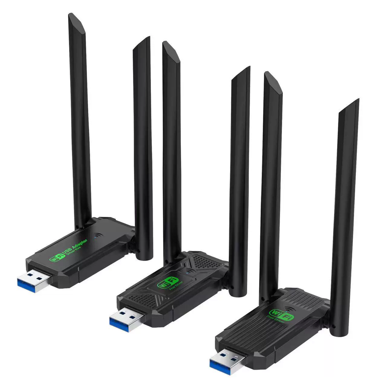 USB-беспроводная сетевая карта 5G, двойной диапазон, гигабитный 1300 Мбит/с, приемник для настольного компьютера, внешний Wi-Fi приемник