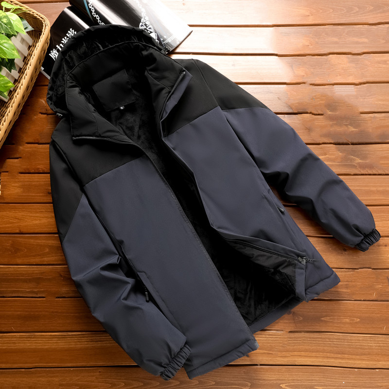 Invierno a prueba de viento, impermeable, algodón empalmado, hombre grueso, ocio, tendencia suelta, nuevo tipo de chaqueta de hombre, chaqueta