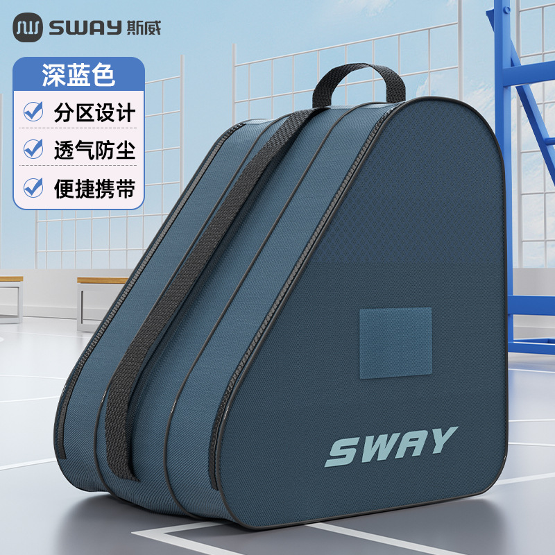 Bolsa de patinaje sobre ruedas al por mayor bolsa de tres capas mochila de hombro bolsa de almacenamiento especial patinaje patines bolso bolsa de zapatos