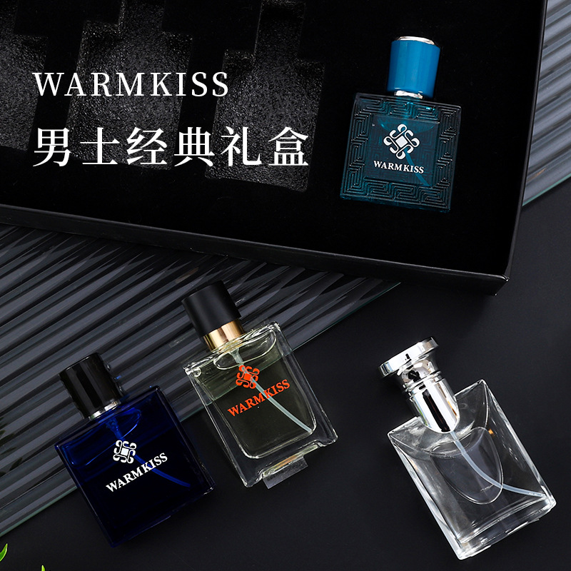 Azure Blue Men's Classic Perfume Gift Box, Cupid Men's Light Fragrance Long-Lasting Woody Cross-Border Gift Box Perfume Wholesale