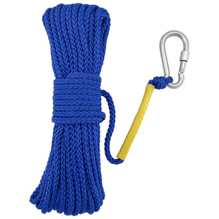 Nylon rope + spring hook orange/white/blue climbing mountain climbing safety rope outdoor high-altitude rope suit