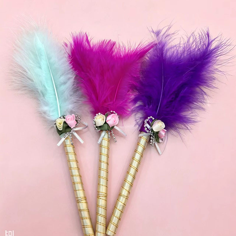 Direct Sales from the Source Manufacturer, Wholesale of Full Velvet Feather Wedding Signature Pens, Company Event Signature Gifts, Paint Pens