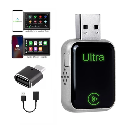 Cross-Border Upgraded Wireless Simsiz CarPlay və Android Auto - k7b-silver-double-sided-light-extension-cord-overseas-version