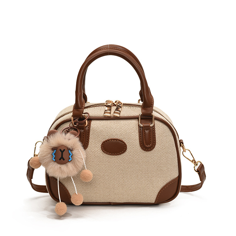 Bolso de nicho coreano de mujer de alto nivel, lino retro, bolso de hombro de viaje, nuevo tipo de bolso de viaje inclinado