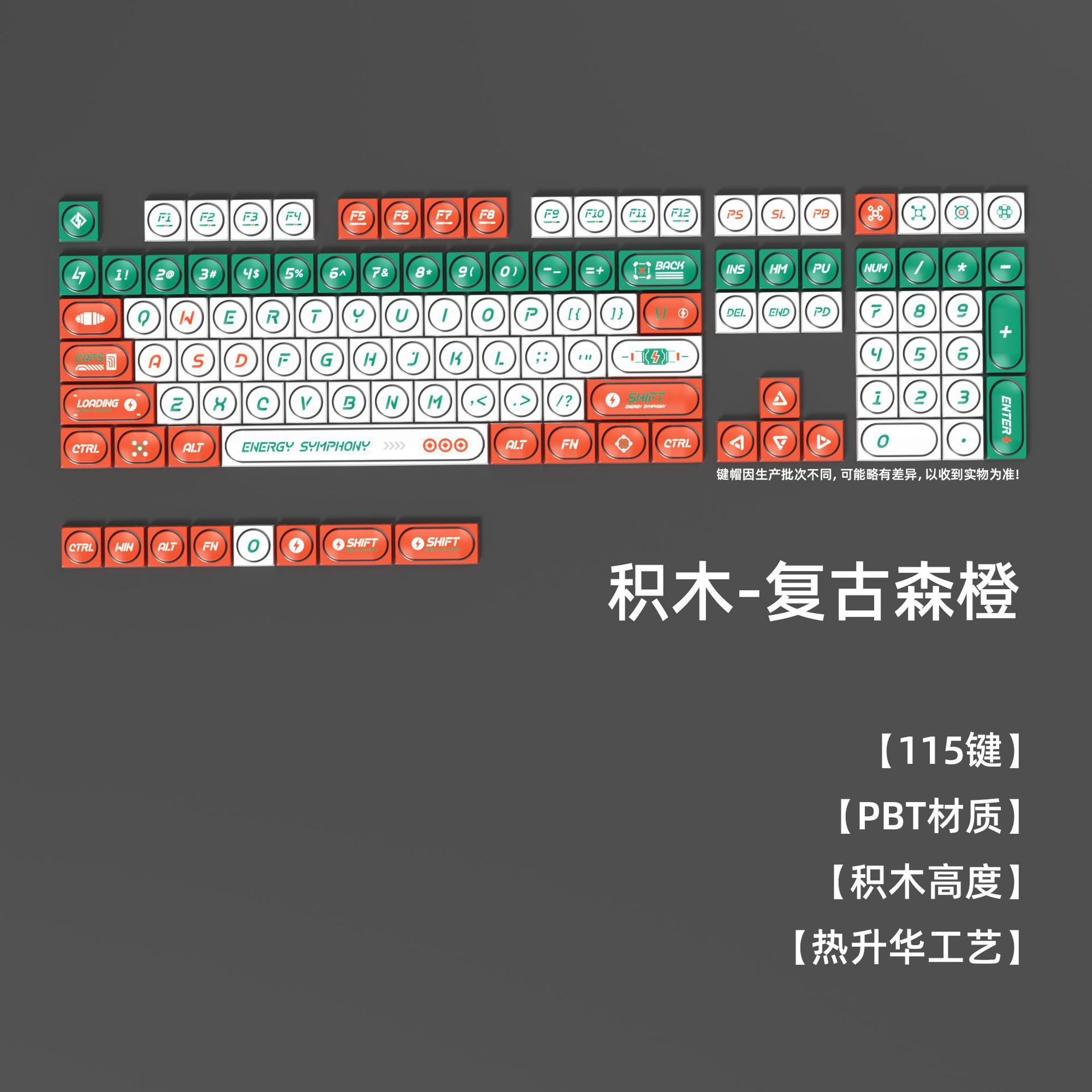 Minimalist Building Block Toy Keycaps, Tetris Theme, Full Set of Low-Profile Keycaps, Dot Style, Pbt Dye-Sublimation
