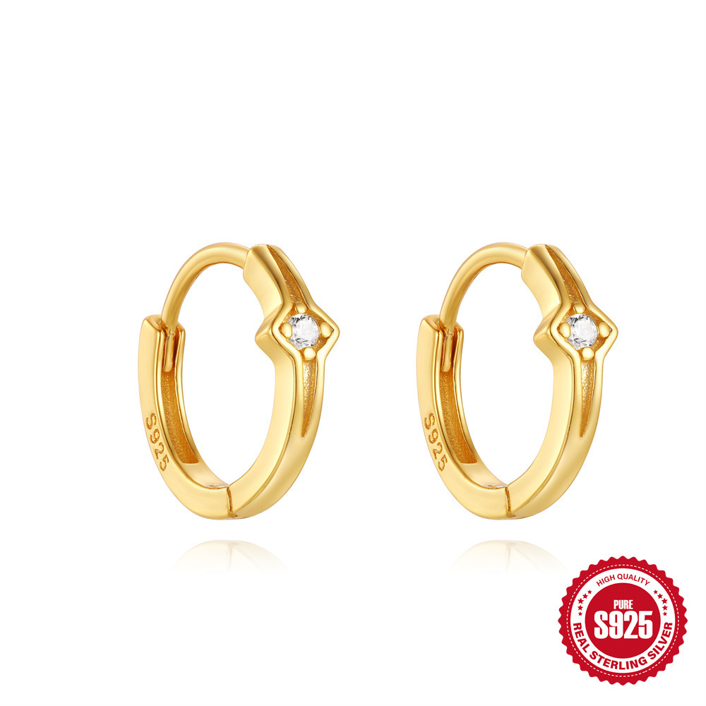 Pendientes de murciélago retro con personalidad de Halloween de plata de ley s925, alas simples, uñas de hueso de oreja, pendientes góticas