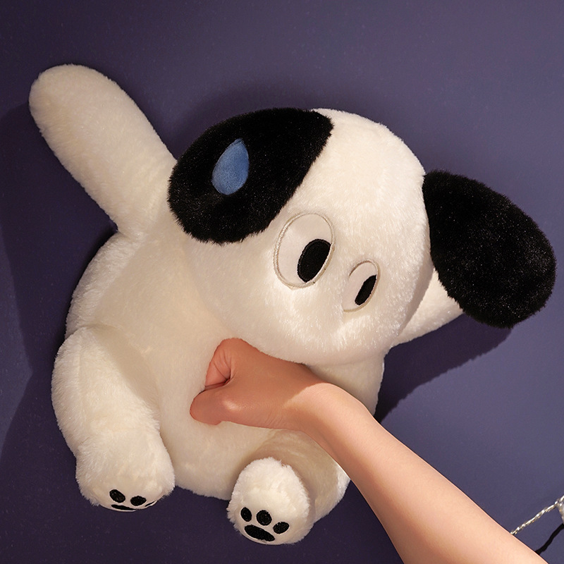 Ojos grandes sudor muñeca dormir almohada perro muñeca de peluche de juguete niña niños muñeca almohada siesta almohada