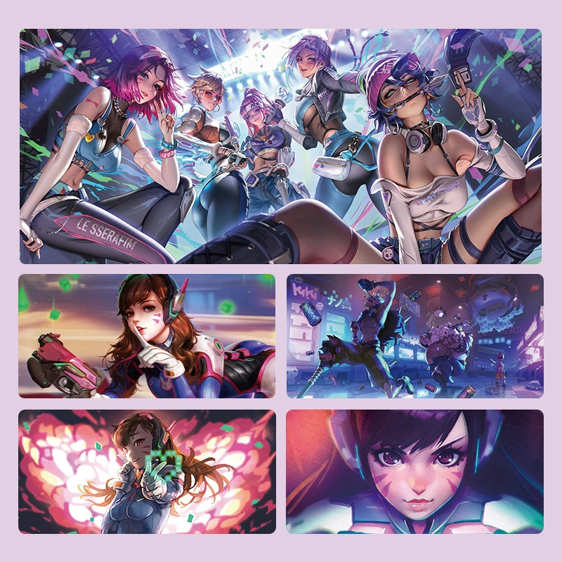 Коврик для мыши Overwatch, сверх большой настольный коврик для книги, утолщённый край, коврик для клавиатуры среднего и малого размера
