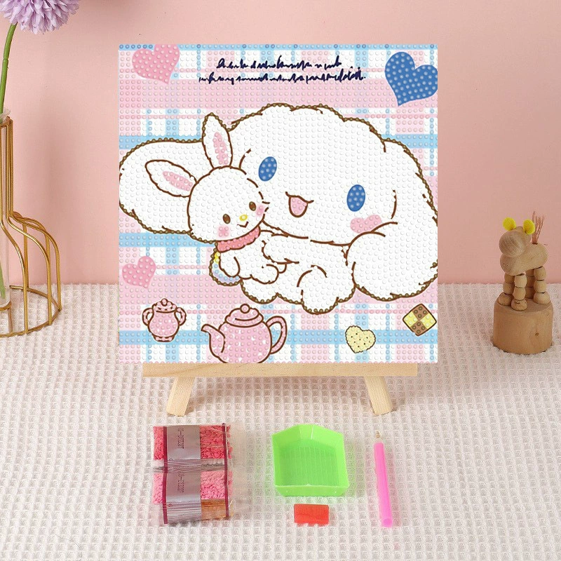 Алмазная вышивка (canvas) Genshin Impact DIY, 20×20 / 30×30, деревянная внутренняя рама и набор инструментов