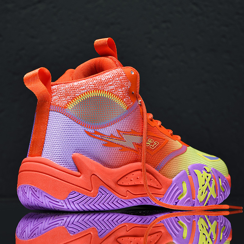 Cross-border Xiyin Amazon New Children's Basketball Shoes Men's Flying Mesh Surface Practical Running sneaker for Primary and Secondary School Students