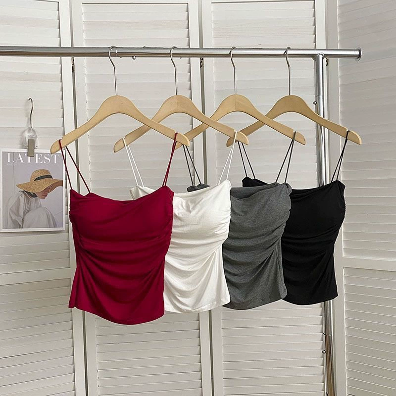 Summer top with cups, straps, fitted bra top