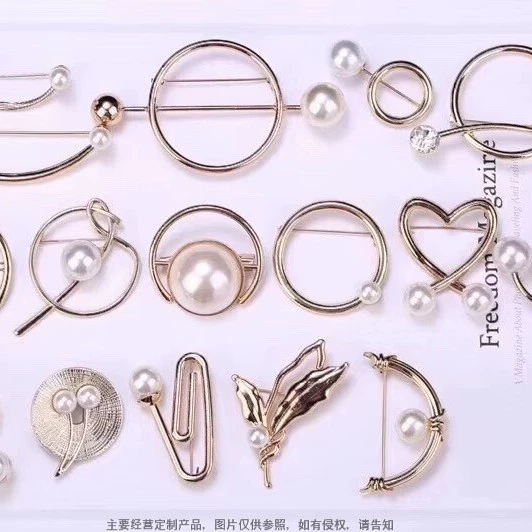 Булавка для верхней одежды, булавка для шарфа, корейская простая креативная круглая брошь, женские аксессуары, корсаж Fujiany