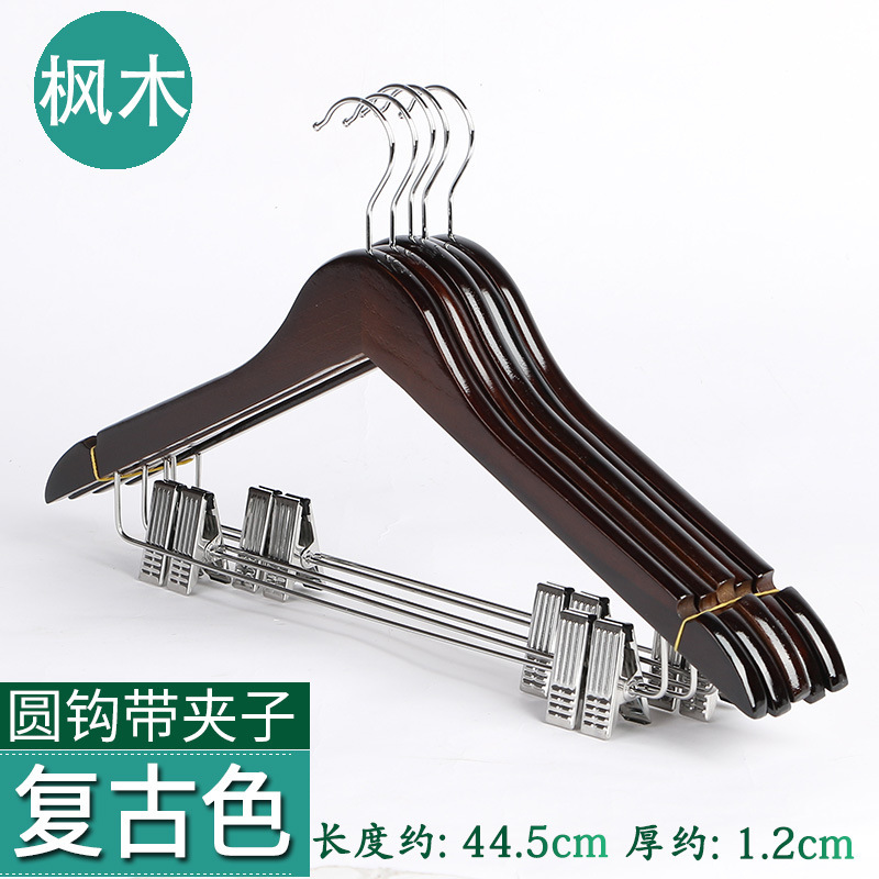 Perchas de madera maciza tienda de ropa hotel al por mayor soporte de ropa para el hogar dormitorio estante de ropa percha madera para adultos
