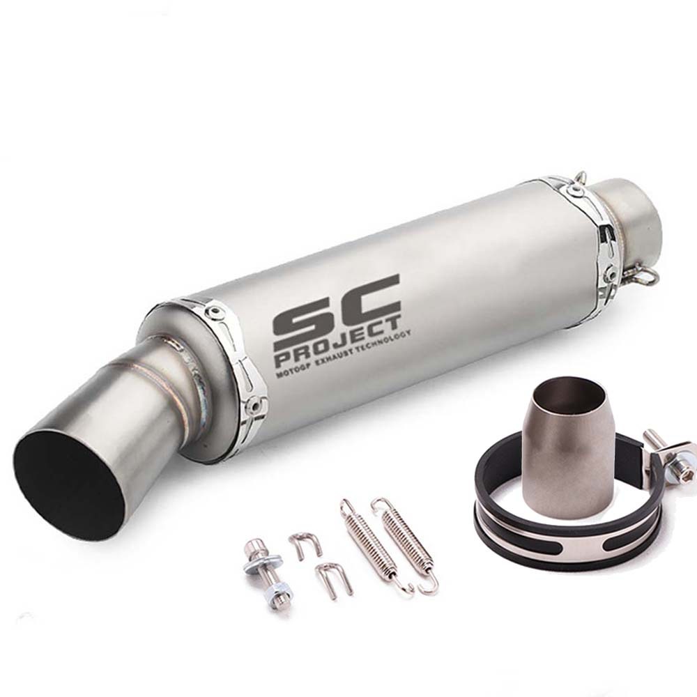 Motorcycle modified elbow exhaust pipe stainless steel carbon fiber tail exhaust SC universal CBR/NINJA/ZX6R