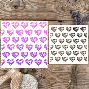 Handbook Painting Masking Board Cut Out Engraving Plastic Template Graffiti Spray Decoration Heart Background Drawing Mold