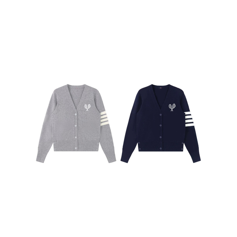 Spring and Summer Season Wool-Blend Lightweight, Breathable, Preppy-Style Tennis Racket Knit Cardigan with a Rich, Luxurious Feel Spring and Summer Season Wool-Blend Lightweight, Breathable, Preppy-Style Tennis Racket Knit Cardigan with a Rich, Luxurious Feel