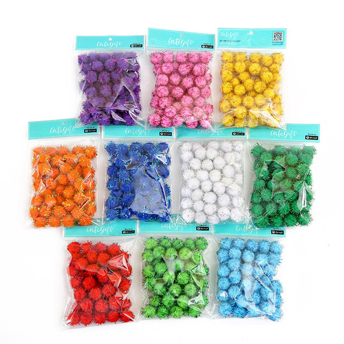 Cross-border colorful golden fur balls, golden onion fur balls, fur balls, children's fur ball toys, DIY clothing accessories wholesale