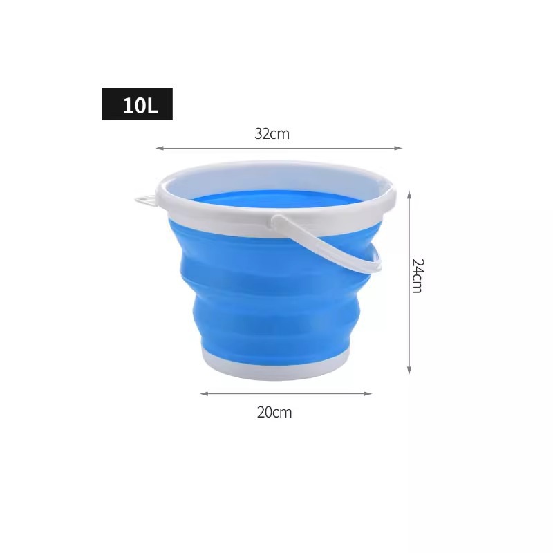 휴대용 접이식 물통-청백색-10L-1팩