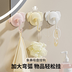 Bathroom suction cup hook without punching, strong load-bearing towel hanging behind bathroom door movable vacuum mark-free adhesive hook
