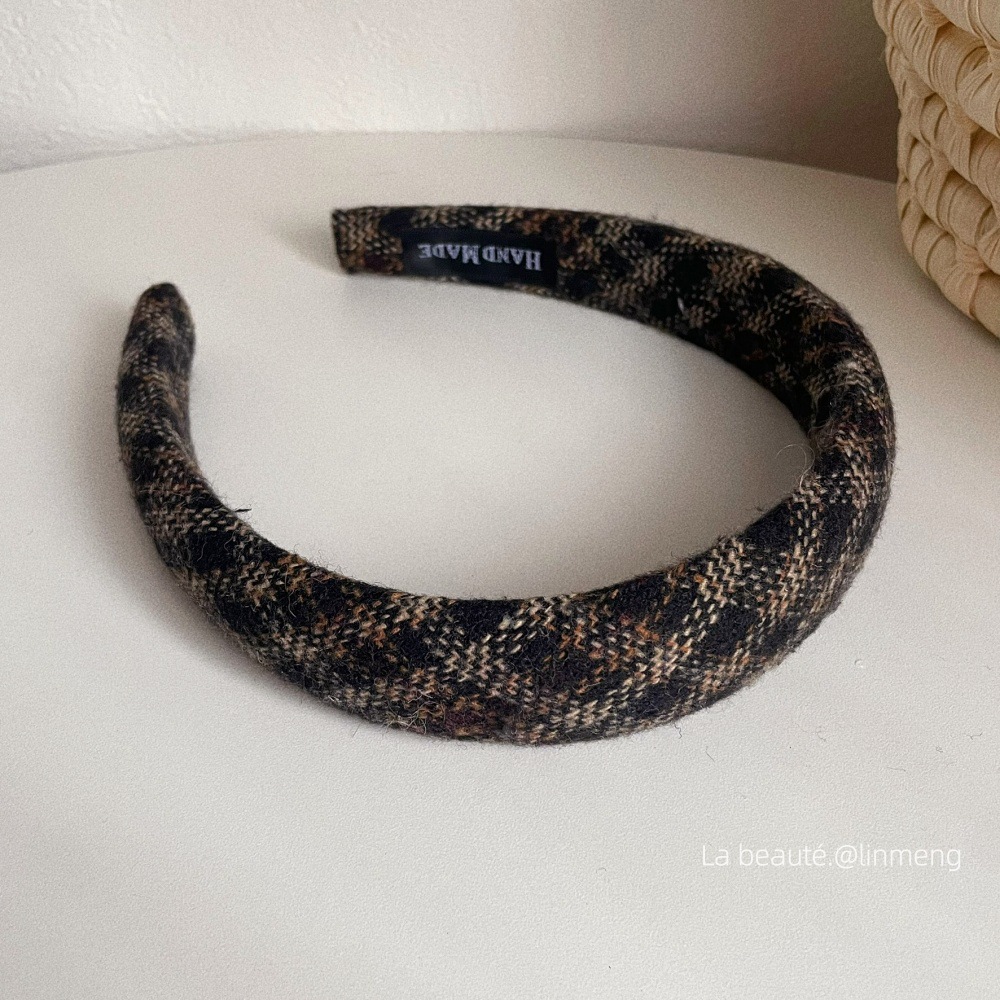 Diadema superior de cráneo alto Diadema de fragancia pequeña negra de alta calidad Diadema de estilo perla coreana arco simple cueva para el cabello accesorios para el cabello femenino