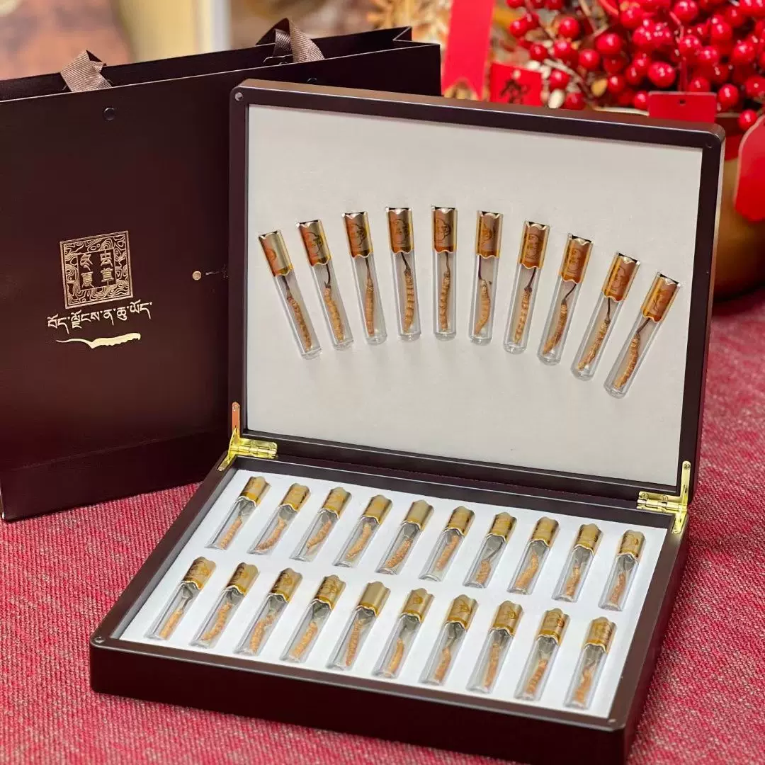 冬虫夏草足干虫草年货礼盒冬虫夏草礼盒30根年货送礼公司企业团购