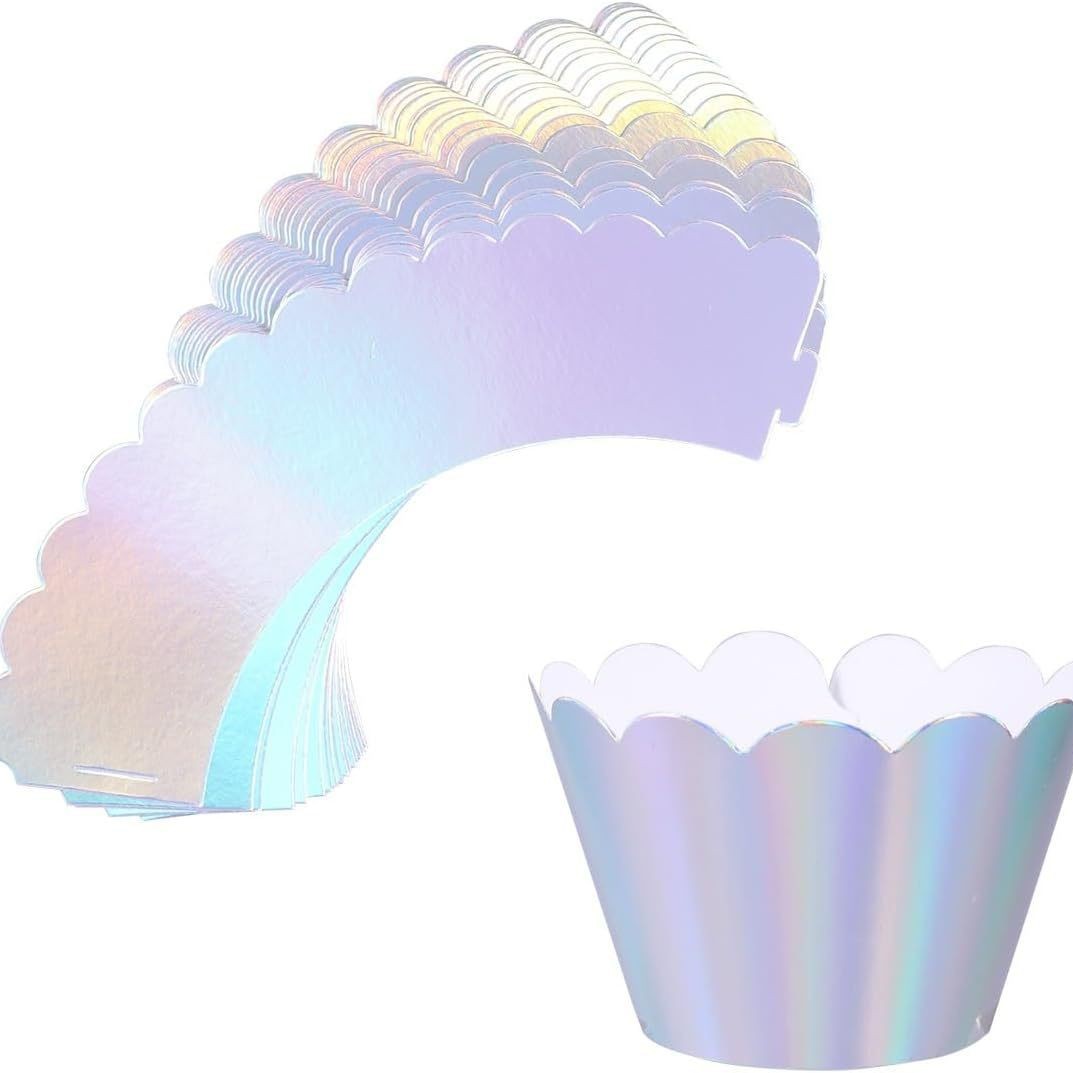 镭射蛋糕围边 派对生日蛋糕装饰围边 玛芬蛋糕杯围边彩色蛋糕围边