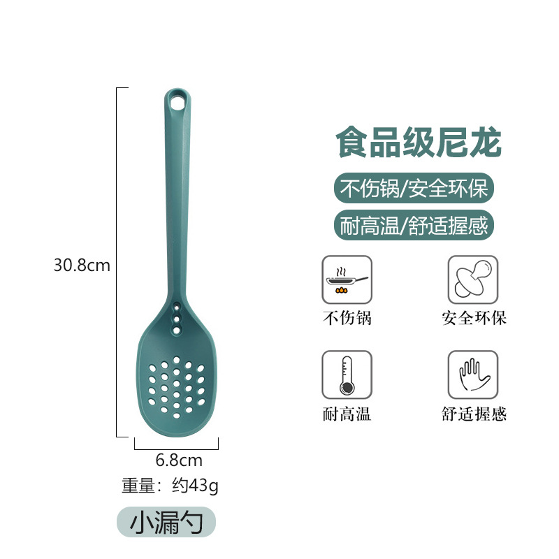 Utensilios de cocina de nailon de una pieza, juego de 6 piezas, suplemento alimenticio para bebés, cocina resistente a altas temperaturas, cuchara, espátula, juego de garras en polvo