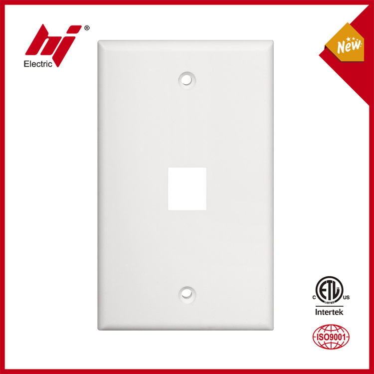 120型美式美标用塑料开关信息面板 转接头网络适配器1口面板