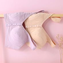 安菲雅舒适前开扣中老年文胸夹棉蕾丝边中老年内衣纯色轻薄透气