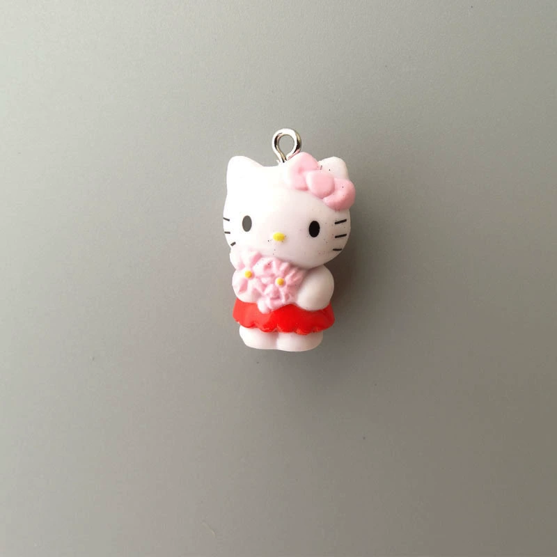 Hello Kitty, маленькая мини-фигура, подвеска, handmade