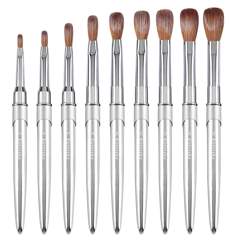 Venta directa de fábrica transfronteriza nuevo pelo de visón uñas arte pluma de cristal Kolinsky100 puro pelo de visón pluma de cristal tallada