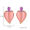 Fashionable metal earrings for leisure heart-shaped