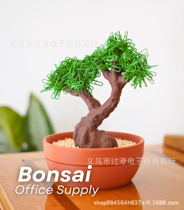 独立站新款创意Office Supply Bonsai3d打印办公用品带磁盆景玩具|undefined