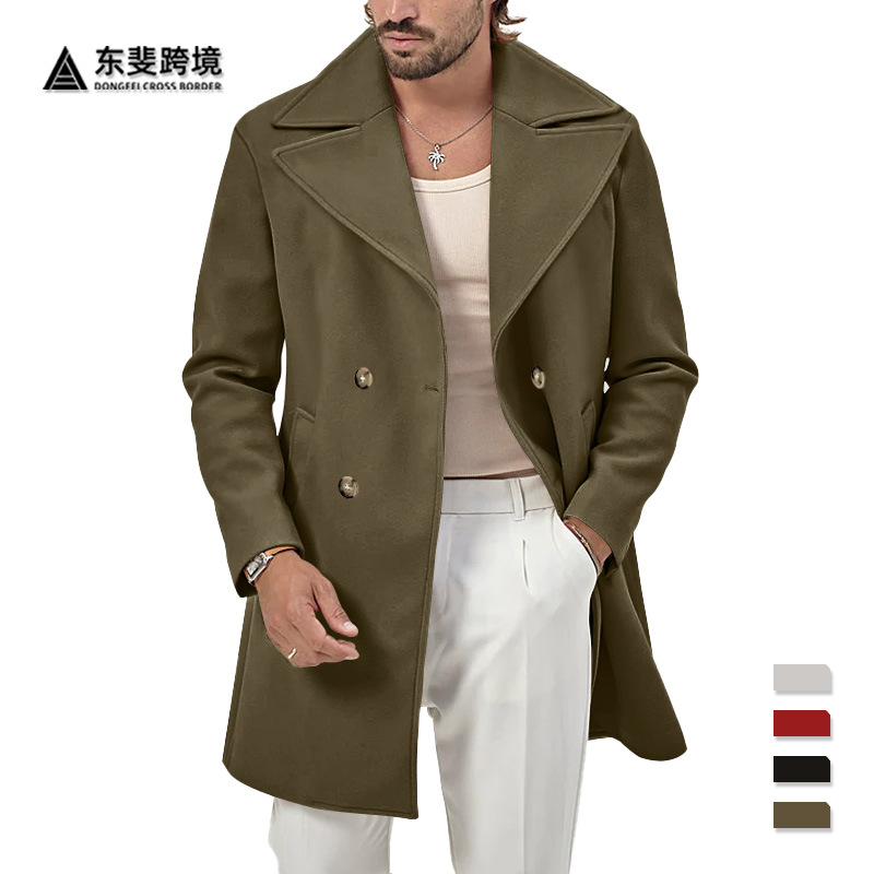 Estación independiente transfronteriza de ropa de hombre 2026 primavera y otoño chaqueta de hombre largo comercio exterior chaqueta de hombre casual Amazon