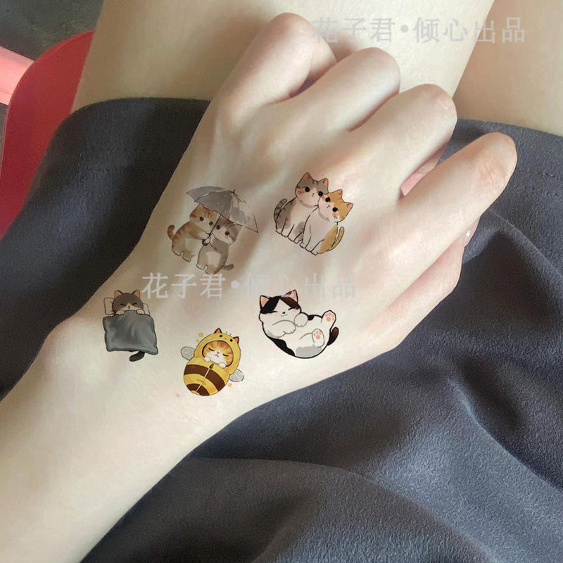 20 Cartoon Cute Kitten Tattoo Stickers, Fun Ins Cute Kidsren's Tattoo Stickers, Waterproof and No Traces Left 20 Cartoon Cute Kitten Tattoo Stickers, Fun Ins Cute Kidsren's Tattoo Stickers, Waterproof and No Traces Left