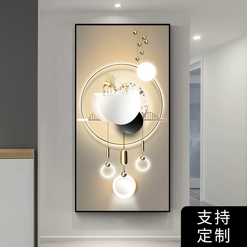 Self-adhesive modern three dimensional stickers on wall, light luxury style, 3D