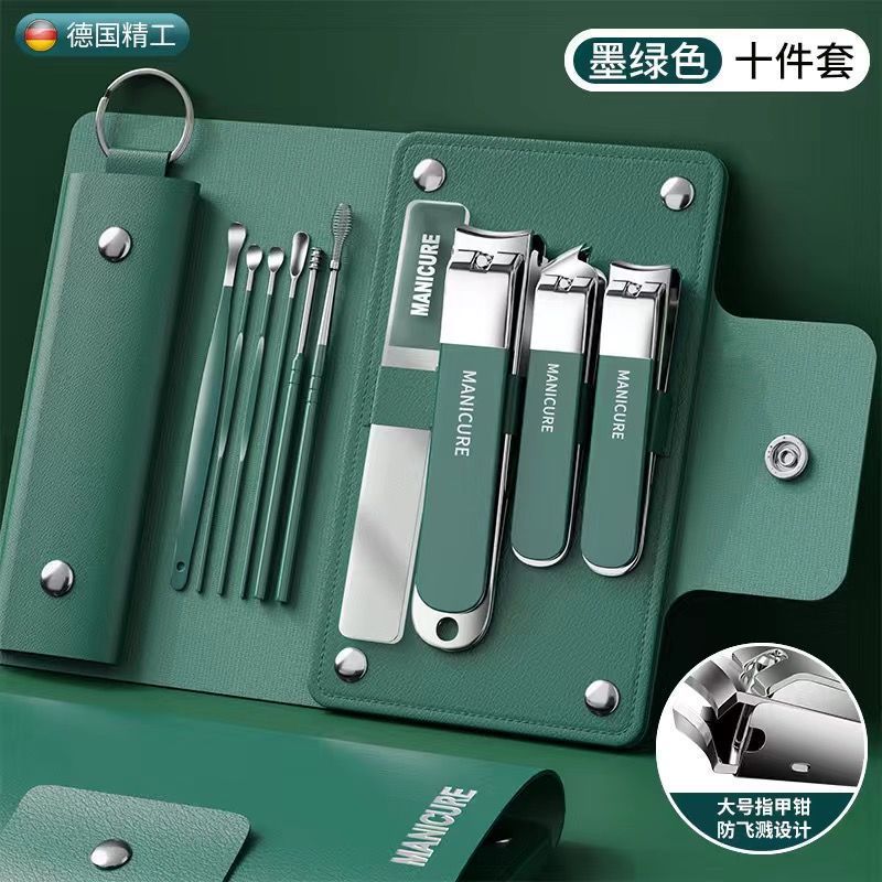 Nuevo conjunto de cortadores de uñas para hombres, herramientas de uñas caseras, tijeras de uñas individuales, cucharas de orejas, dos en una herramienta de uñas image 13