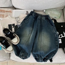 男童牛仔裤春秋季2025新款痞帅儿童秋装宽松裤子秋款男宝时髦长裤