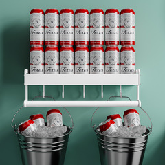 Hanging Towel Rack for Bathroom, Space-Saving Aluminum Towel Holder Without Drilling, Wall-Mounted Shower Storage Shelf, White