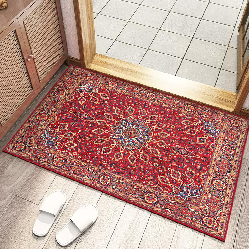 Vintage Persian Style Doormat Dust Proof Absorbent Entry Mat_voghion.com