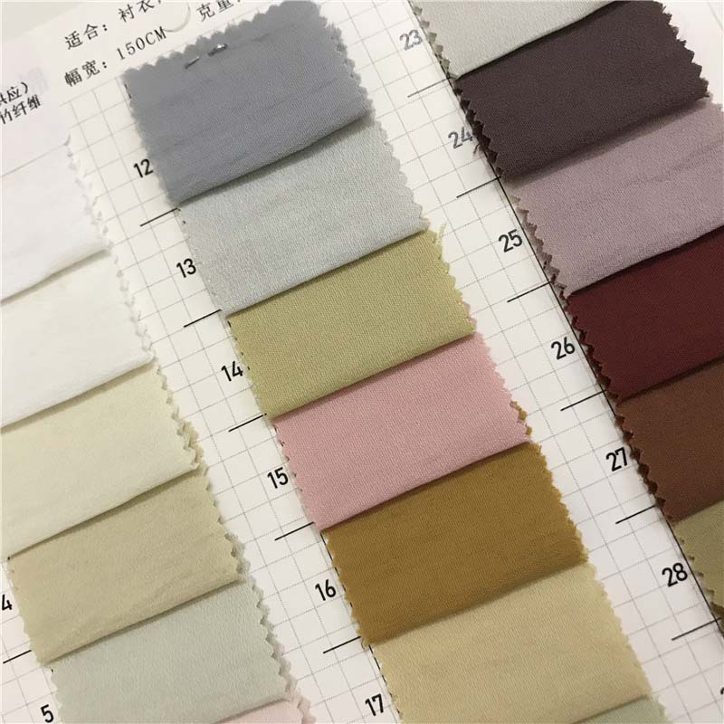 天竺棉梭织面料46个颜色现货供应厂家直销上衣裙子时尚布料349776