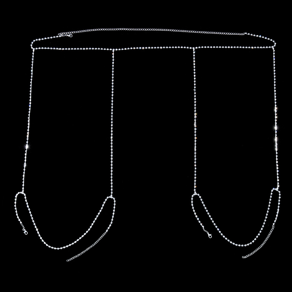 Transfronteriza accesorios de lujo sexy flor cuerpo cadena traje europeo y americano versátil sexy cadena de la pierna image 4
