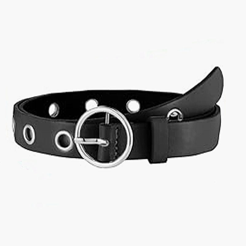 2022 correa de moda popular europea y americana moda única fila agujero de aire cadena términos estilo punk coreano correa de las mujeres