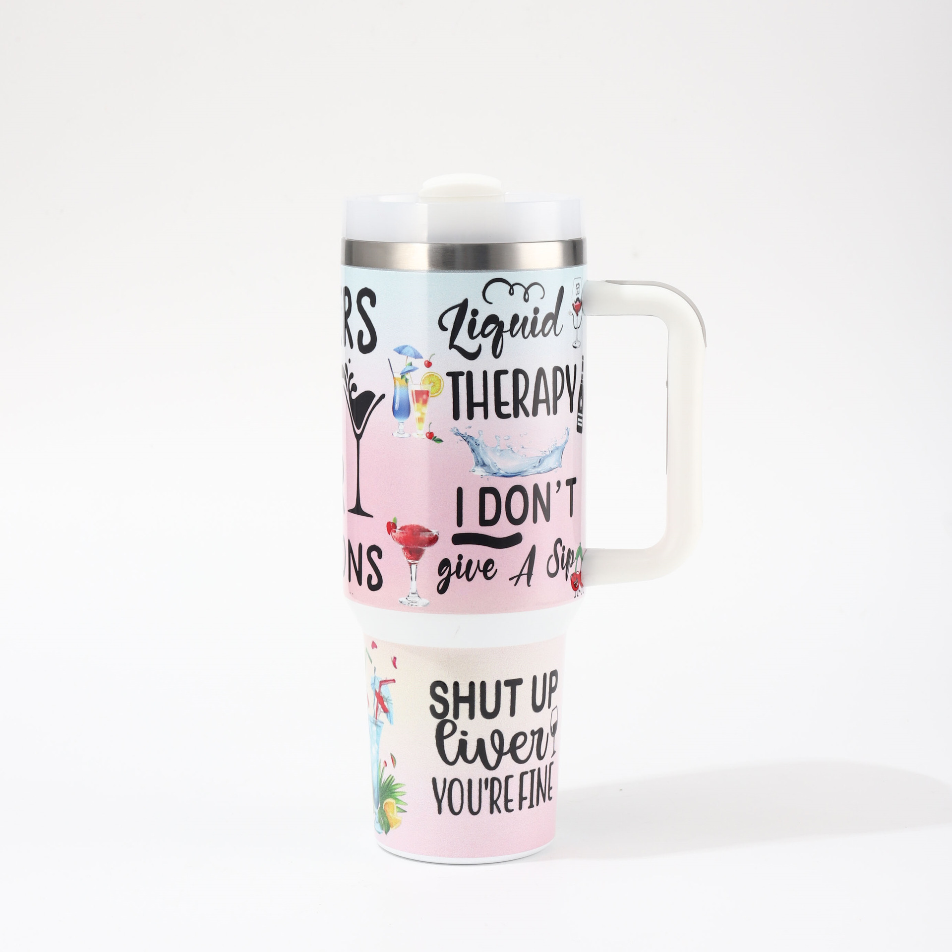Pintura por pulverización de plástico de acero inoxidable 30oz taza de automóvil manejo de automóvil taza de aislamiento de vacío de doble capa taza de cerveza de aislamiento de frío